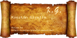 Kosztán Gizella névjegykártya